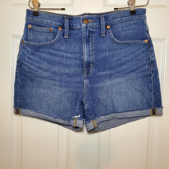 Madewell High-Rise Denim Shorts Blue in Size 29 - Picture 2 of 10